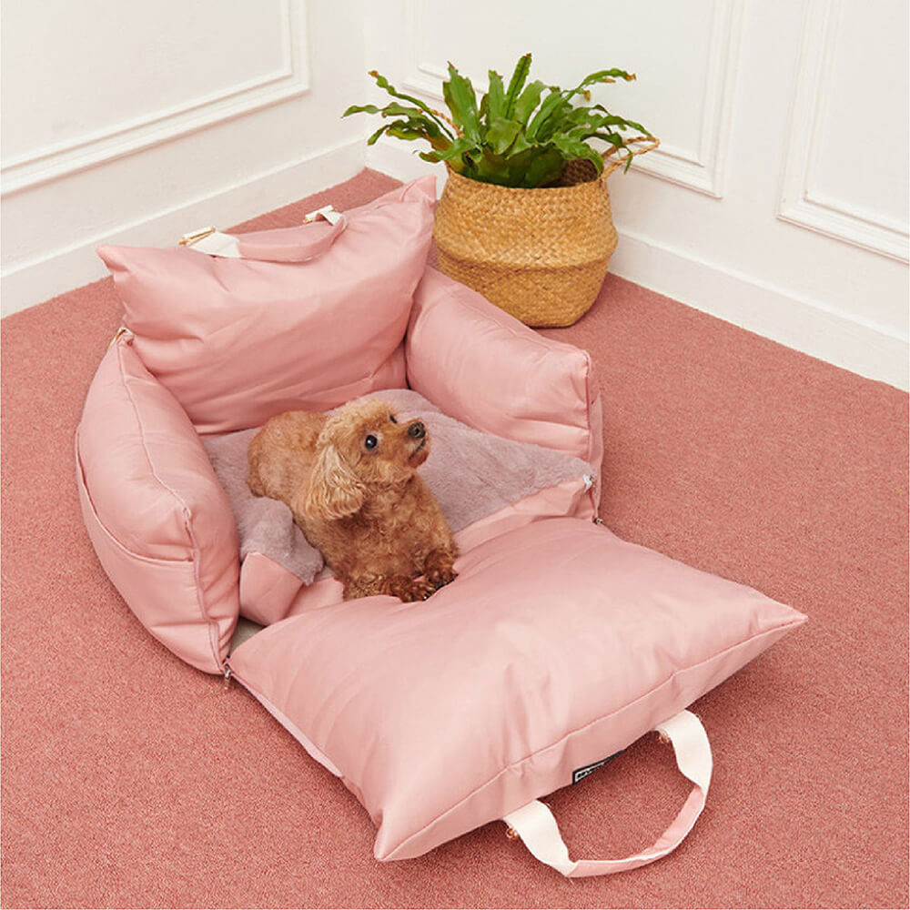 Autostoelbed voor Honden Waterbestendig First Class Comfortabele Reismand met Veiligheidsgordel Autodeken | Sansoti