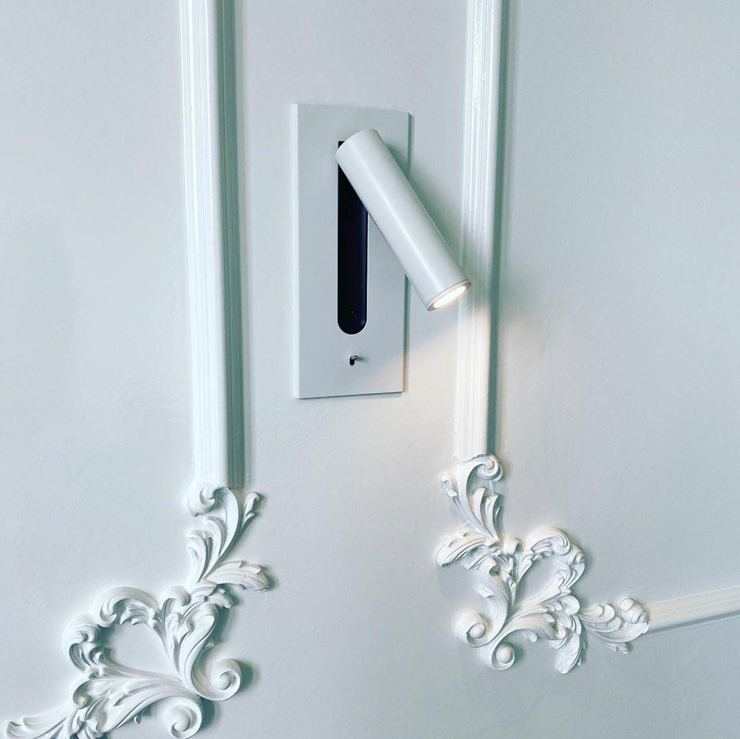 Applique murale de chambre à coucher LED à bras articulé, liseuse à intensité variable et réglable avec interrupteur, aluminium, bronze et noir, lampe de chevet | Sansoti