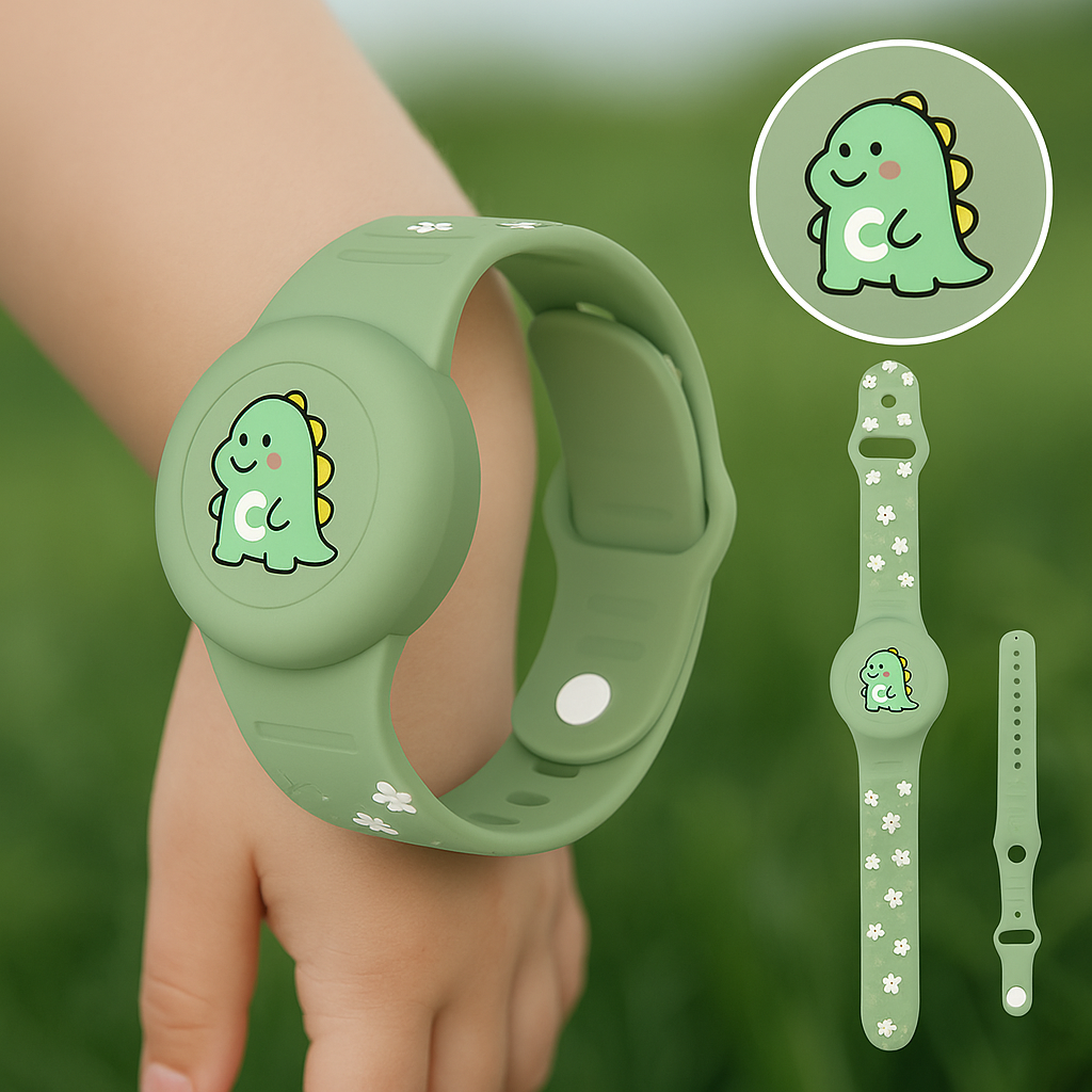 Siliconen Kinderarmband met Tracker-houder | Verstelbaar Sportarmband Speelse Designs | Sansoti