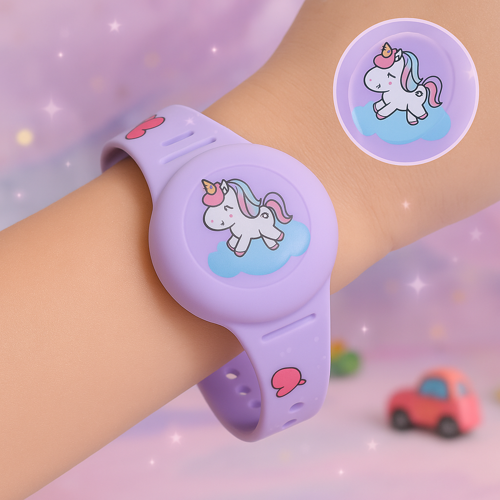 Siliconen Kinderarmband met Tracker-houder | Verstelbaar Sportarmband Speelse Designs | Sansoti