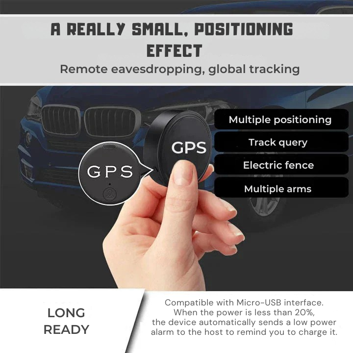 GPS Tracker met Magnetische Bevestiging | Realtime Tracking via App | Voertuigen en Waardevolle Spullen Volgen | Langdurige Accuduur | Sansoti