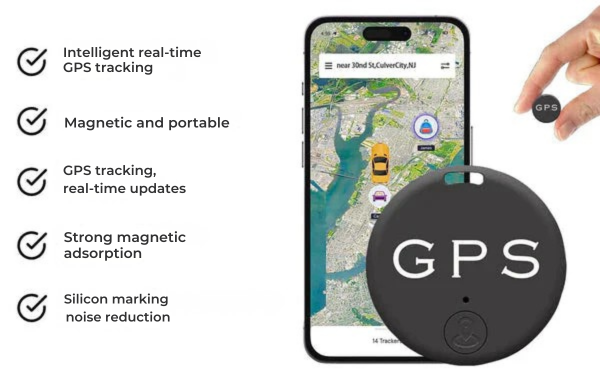 GPS Tracker met Magnetische Bevestiging | Realtime Tracking via App | Voertuigen en Waardevolle Spullen Volgen | Langdurige Accuduur | Sansoti