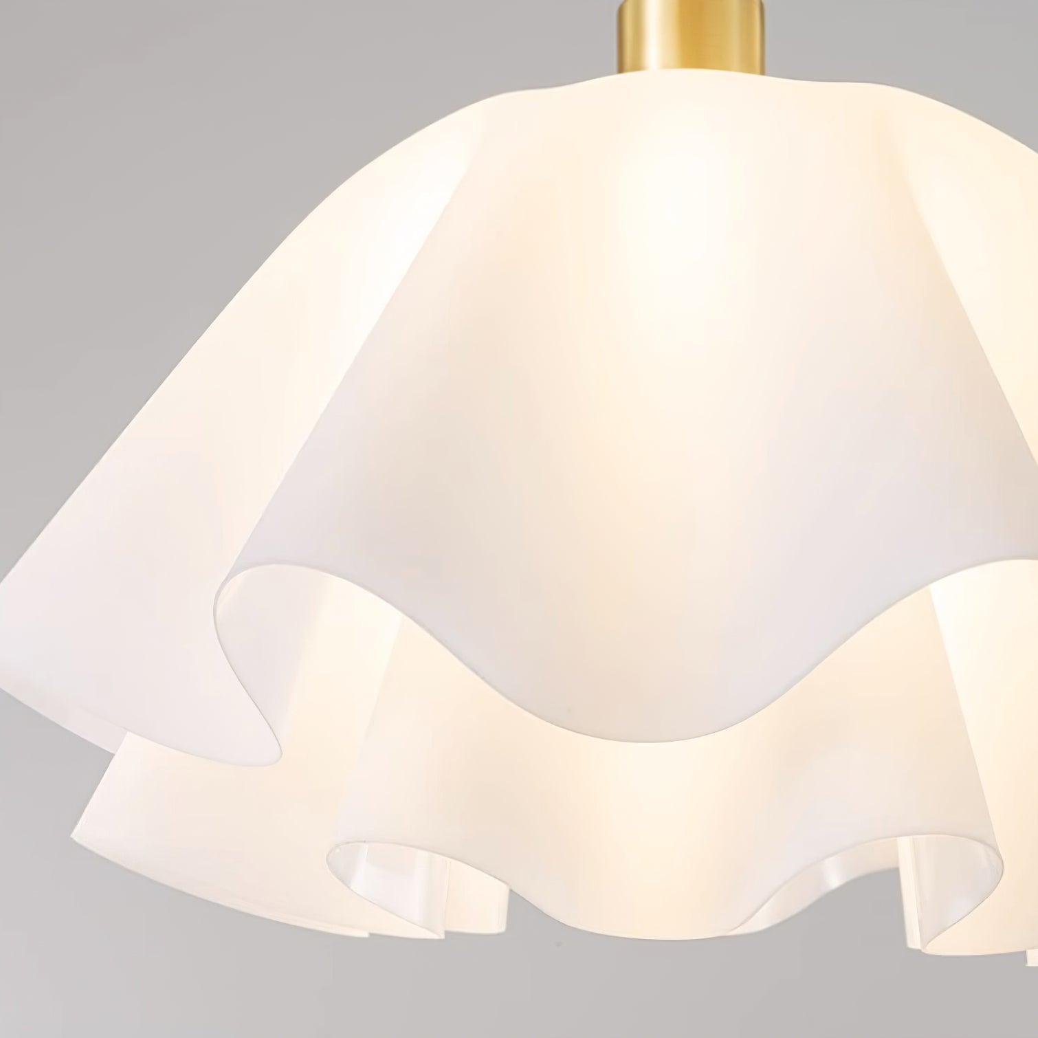 Plafondlamp Modern Gevouwen Design Acryl Koper E27 LED Woonkamer | Sansoti