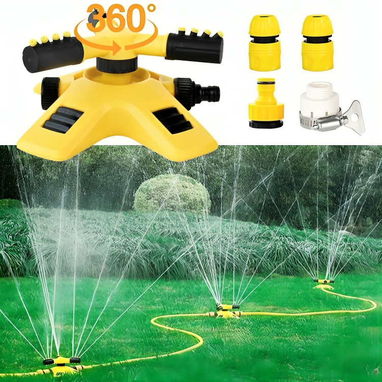 Roterende Tuinsproeier 360° met Verstelbare Sproeiers voor Optimale Gazonverzorging en Tuinbewatering | Sansoti