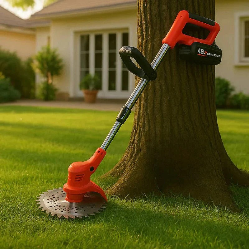Draadloze Grastrimmer 21V met Verstelbare Steel en Draaibare Kop voor Eenvoudig Tuinonderhoud en Precisiemaaiwerk | Sansoti