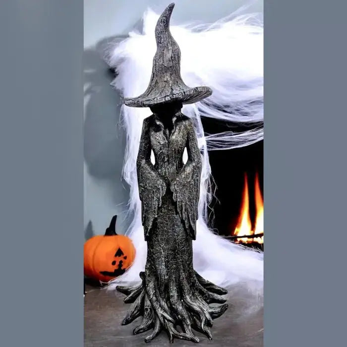 Handgemaakte Heksen Tuinfiguur 26cm Bescherming Natuurlijke Energie Weerbestendig Hars Sfeervol Exterieur Interieur Mystic Guardian | Sansoti
