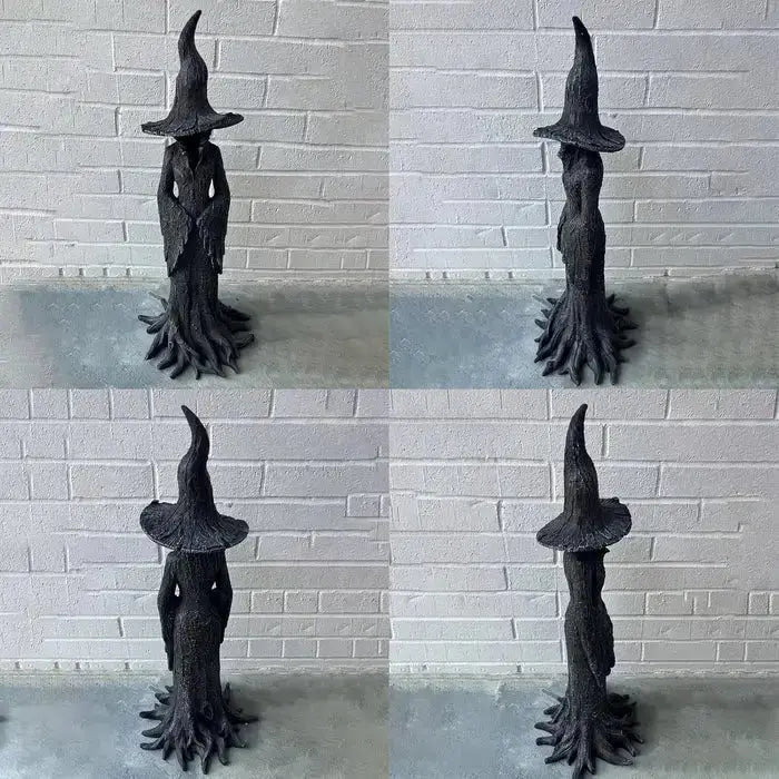 Handgemaakte Heksen Tuinfiguur 26cm Bescherming Natuurlijke Energie Weerbestendig Hars Sfeervol Exterieur Interieur Mystic Guardian | Sansoti