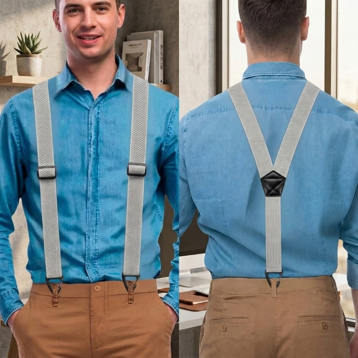 Herenbretels met Haakclips – Verstelbaar X-Back en Y-Vorm voor Perfecte Pasvorm | Sansoti