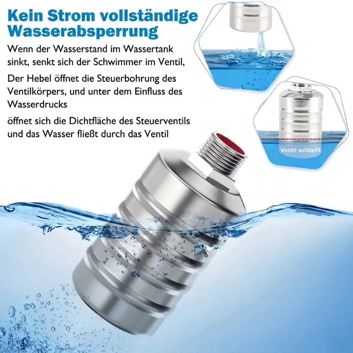 Vlotterventiel Automatisch RVS 304 Zonder Stroom voor Watertank Cisterne Regeling | Sansoti