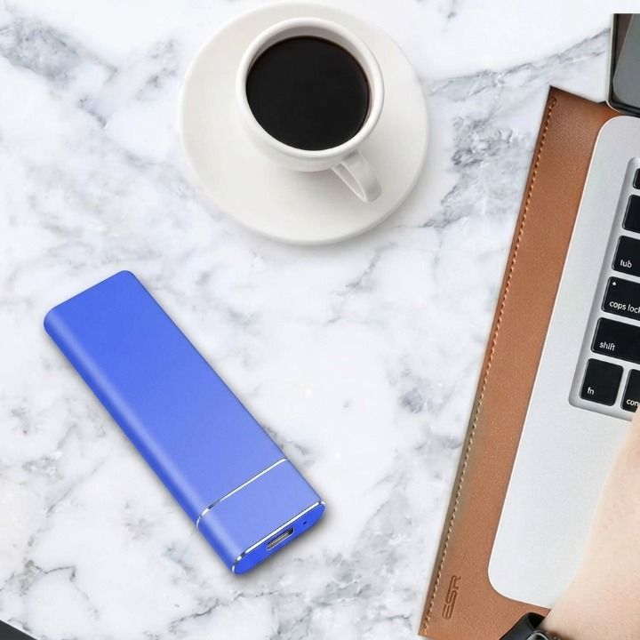 Externe SSD 8TB USB 3.1 Type-C Aluminium Plug Play PC Mac Smart TV Draagbare Harde Schijf Opslag Backup Zilver Zwart Blauw Rood | Sansoti