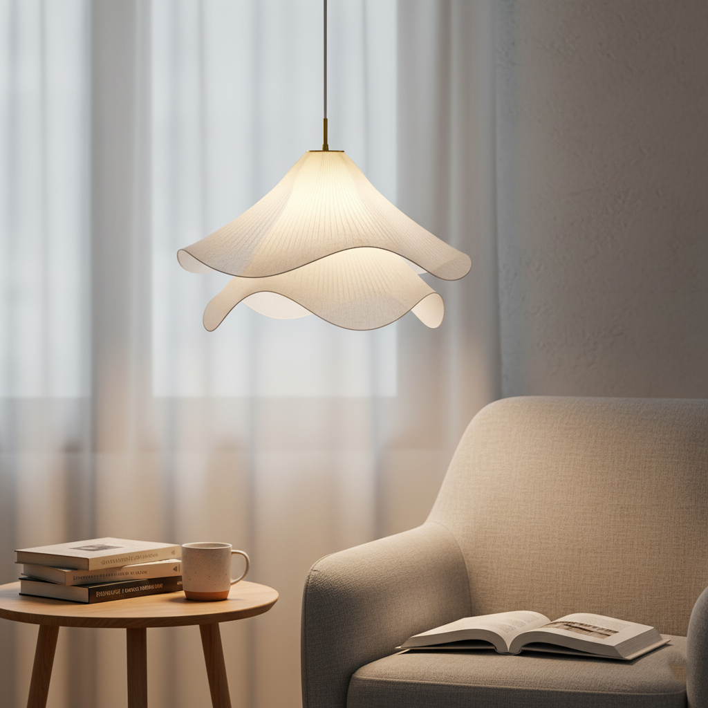 Hanglamp Japandi Stof Rond Scandinavisch Design E27 40-80cm Warm Licht | Sansoti