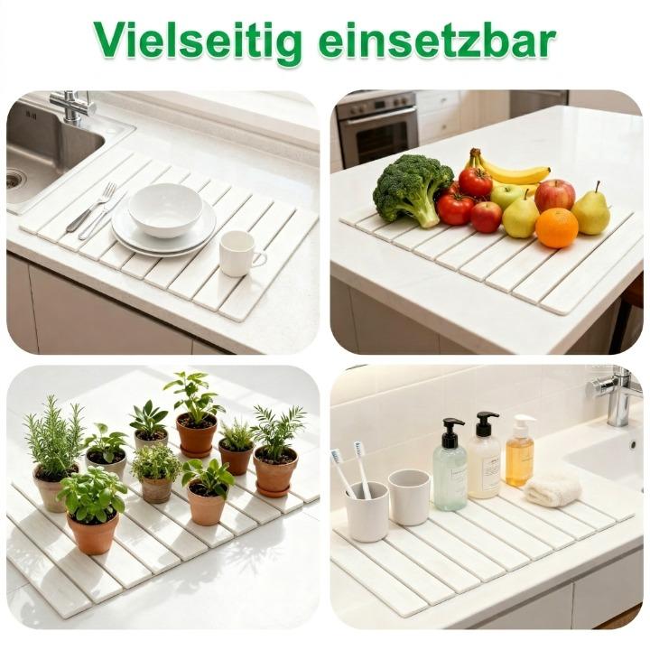 Absorberende Mat van Diatomeeënaarde 40×30 cm - Snel Drogend, Opvouwbaar, Keukenaccessoire voor Afwas en Servies | Sansoti