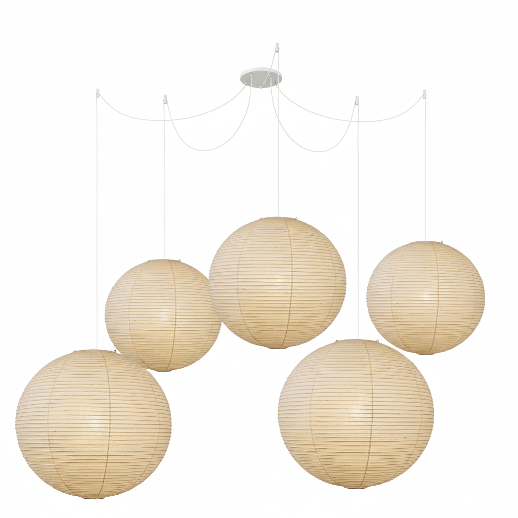 Japanse Mulberry Paper Hanglamp — Handgemaakte Washi Lampenkap Bol Sfeerverlichting | Sansoti