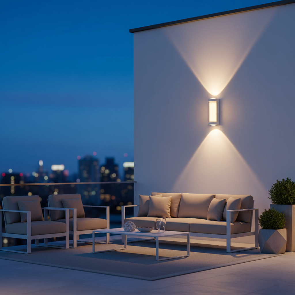 Außenleuchte Up Down LED IP65 Wasserdicht Schwarz Weiß Fassadenbeleuchtung 10W | Restfield