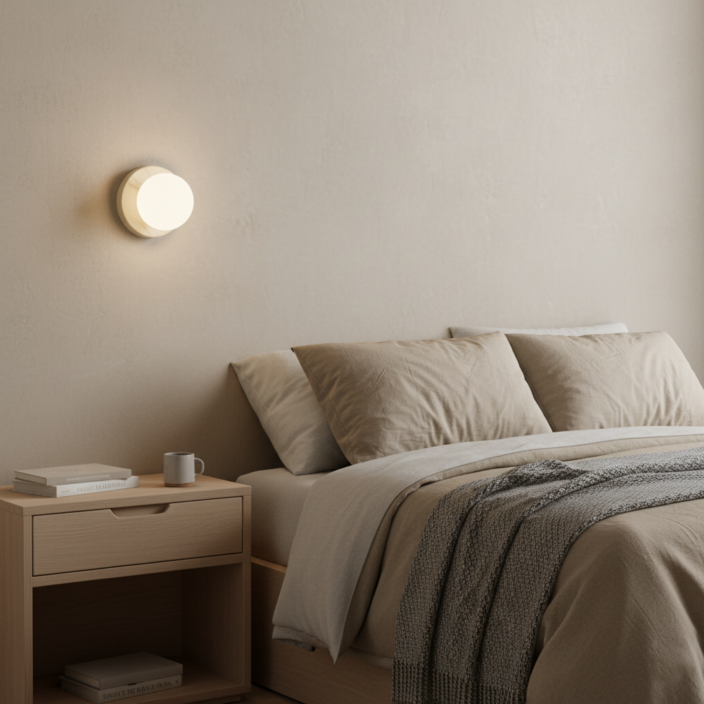 Wandlamp Glas Rond Nordisch Minimalistisch G9 LED Zwart Wit Groen Slaapkamer | Sansoti