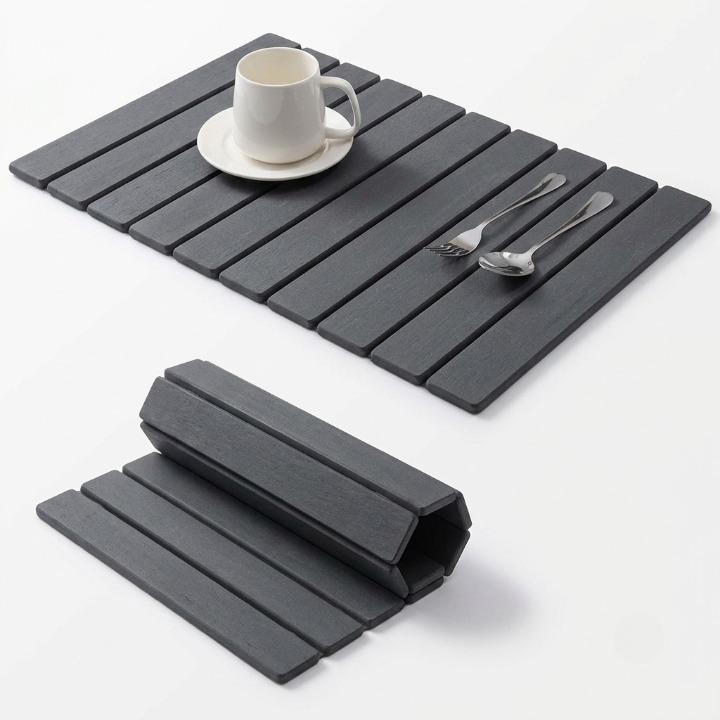 Absorberende Mat van Diatomeeënaarde 40×30 cm - Snel Drogend, Opvouwbaar, Keukenaccessoire voor Afwas en Servies | Sansoti