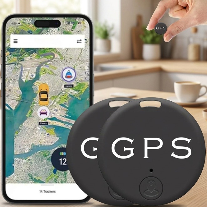 Bluetooth Tracker Mini Set van 2 – Localiseer Sleutels en Tassen – Anti-Verlies Alarm 50m Bereik | Sansoti