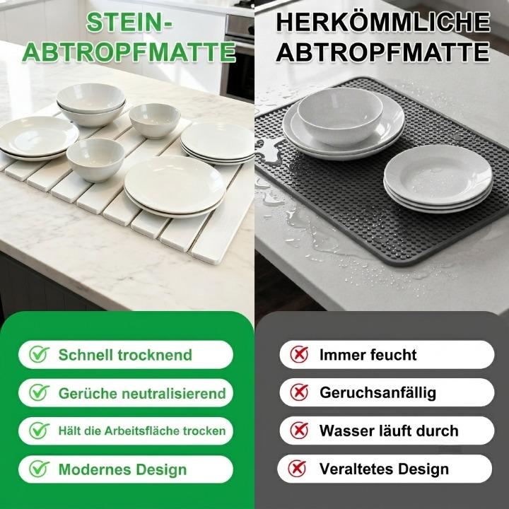 Absorberende Mat van Diatomeeënaarde 40×30 cm - Snel Drogend, Opvouwbaar, Keukenaccessoire voor Afwas en Servies | Sansoti
