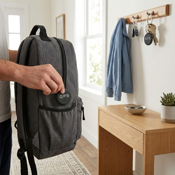 Bluetooth Tracker Mini Set van 2 – Localiseer Sleutels en Tassen – Anti-Verlies Alarm 50m Bereik | Sansoti