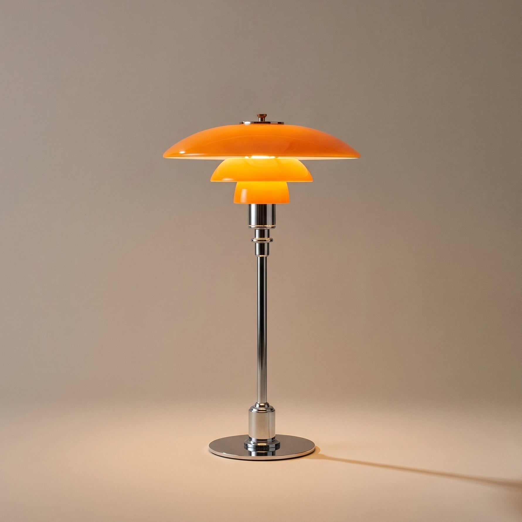Lampe de table avec trois abat-jour en verre, dimmable, E27 LED, lampe de lecture et de chevet pour chambre, style scandinave | Sansoti