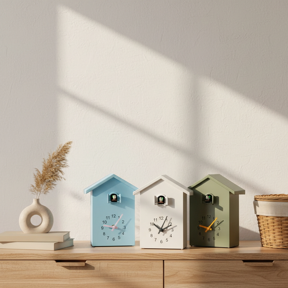 Koekoeksklok Wandklok Hout Quartz Scandinavisch Minimalistisch Retro Nostalgie Woonkamer Keuken Kantoor | Sansoti