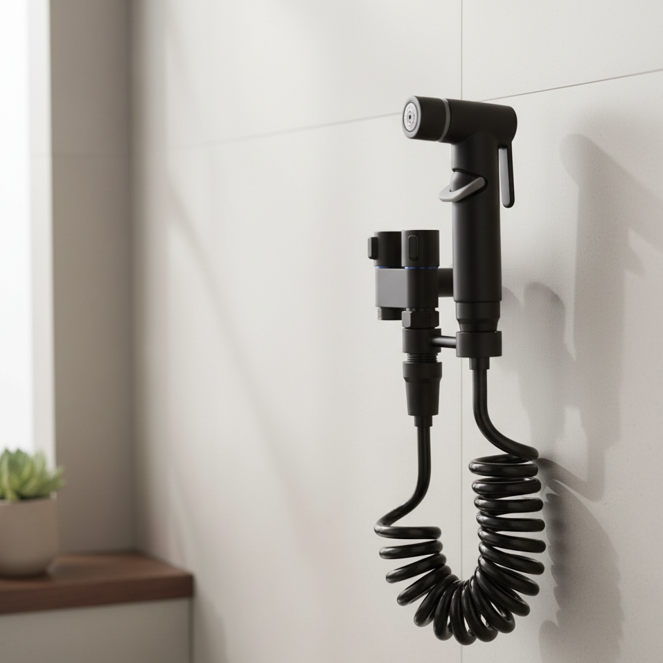 Toilettendusche mit Druckregler und rutschfestem Griff Edelstahl-Handbrause-Bidet-Spray für optimale Toilettenhygiene | Sansoti