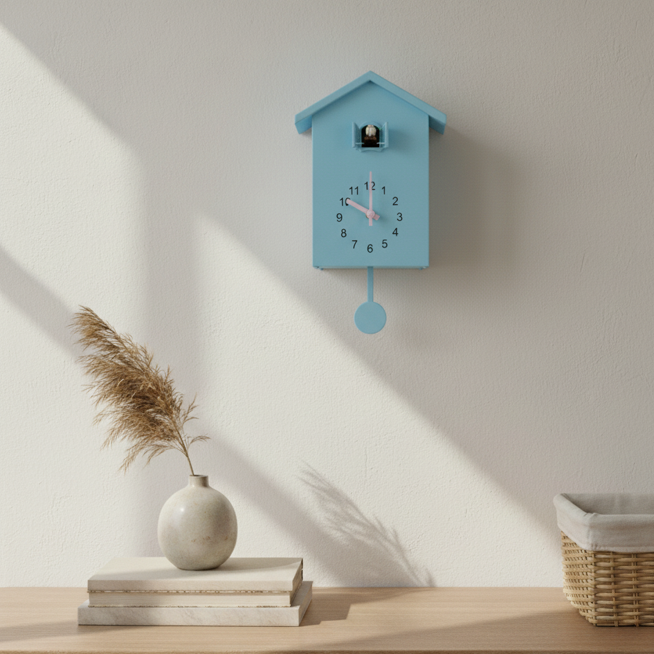 Koekoeksklok Wandklok Hout Quartz Scandinavisch Minimalistisch Retro Nostalgie Woonkamer Keuken Kantoor | Sansoti