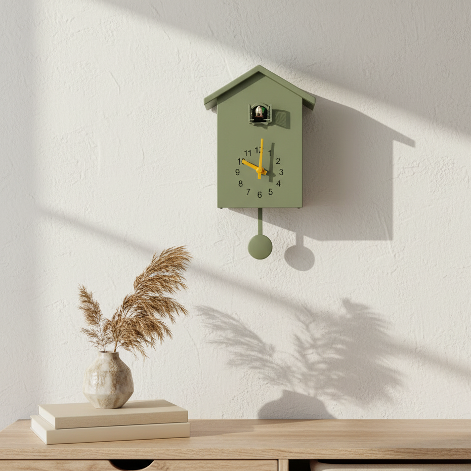 Koekoeksklok Wandklok Hout Quartz Scandinavisch Minimalistisch Retro Nostalgie Woonkamer Keuken Kantoor | Sansoti
