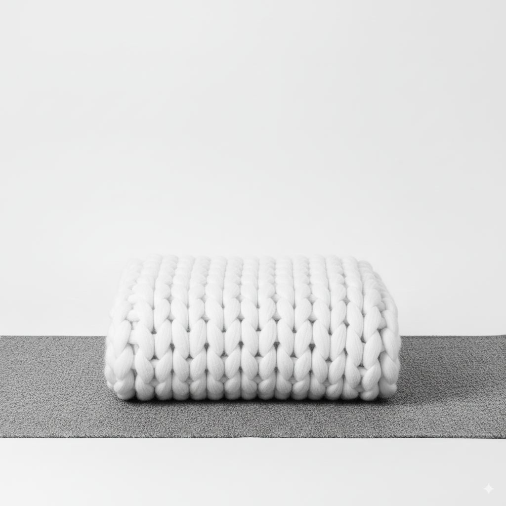 Handgestrickte XXL-Decke, grob gestricktes Garn, skandinavisches Design, Wohnzimmer, Schlafzimmer, dekorativ, Wolldecke | Sansoti