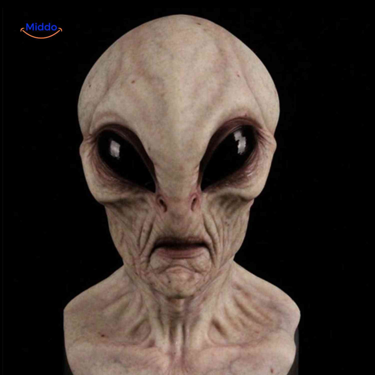 Realistic Latex Mask Older Man Woman Alien Halloween Cosplay Breathable Elastic Costume Party Costume | Sansoti