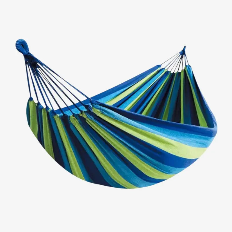 Opklapbare Hangmat met Antislip Basis – Gestreept Design, 260 × 150 cm Luxe Relaxstoel voor Binnen en Buiten | Sansoti