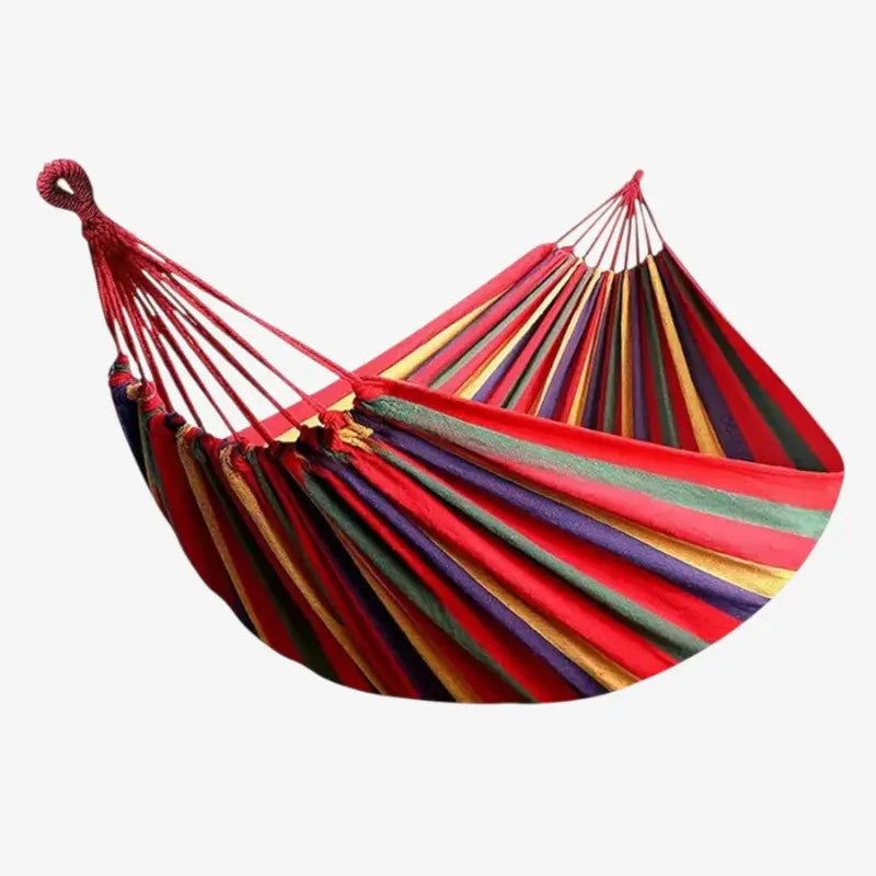 Opklapbare Hangmat met Antislip Basis – Gestreept Design, 260 × 150 cm Luxe Relaxstoel voor Binnen en Buiten | Sansoti