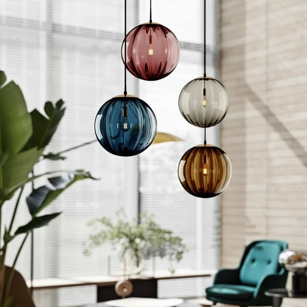 Hanglamp Glazen Bollen LED Geïntegreerd Eetkamer Woonkamer Moderne Plafondlamp Glazen Bol Pendellamp Sfeerverlichting | Sansoti