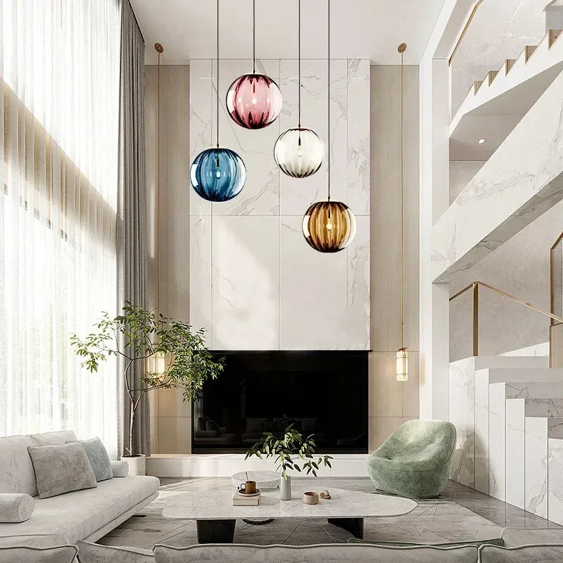 Hanglamp Glazen Bollen LED Geïntegreerd Eetkamer Woonkamer Moderne Plafondlamp Glazen Bol Pendellamp Sfeerverlichting | Sansoti