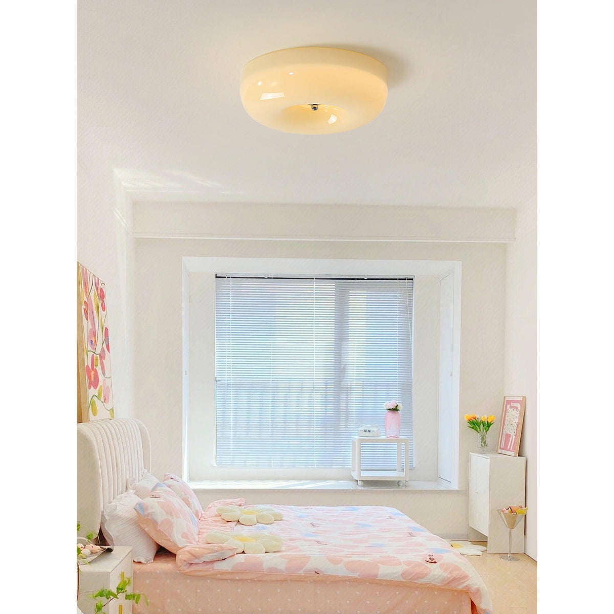 Plafonnier en verre avec éclairage LED intégré pour un intérieur moderne de salon, de chambre et d’entrée | Sansoti
