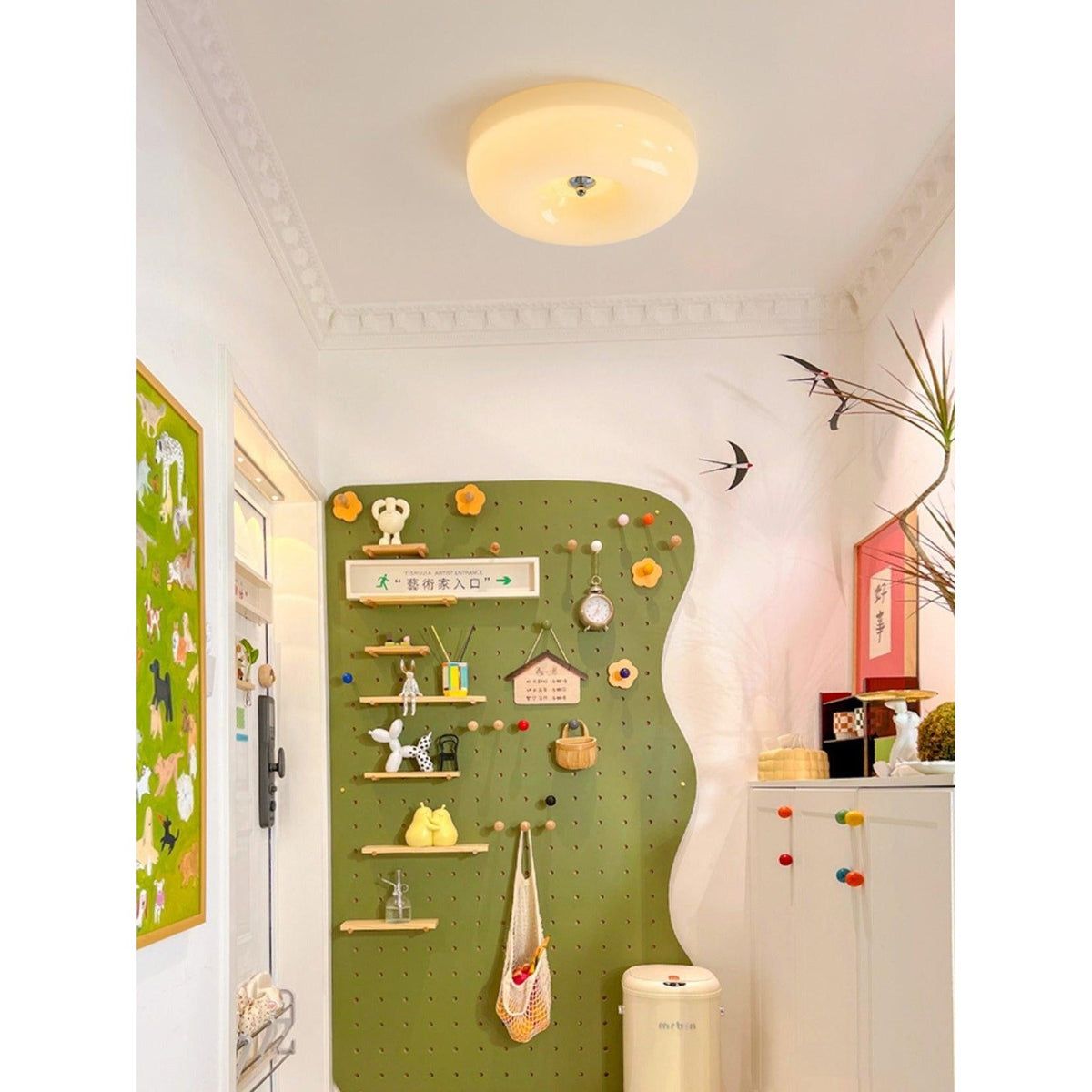 Plafonnier en verre avec éclairage LED intégré pour un intérieur moderne de salon, de chambre et d’entrée | Sansoti