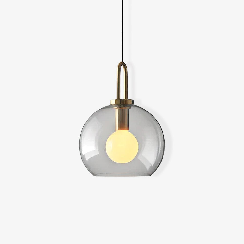 Glazen Hanglamp met Koperen Afwerking – Capsule & Sphere Vormen | Sansoti