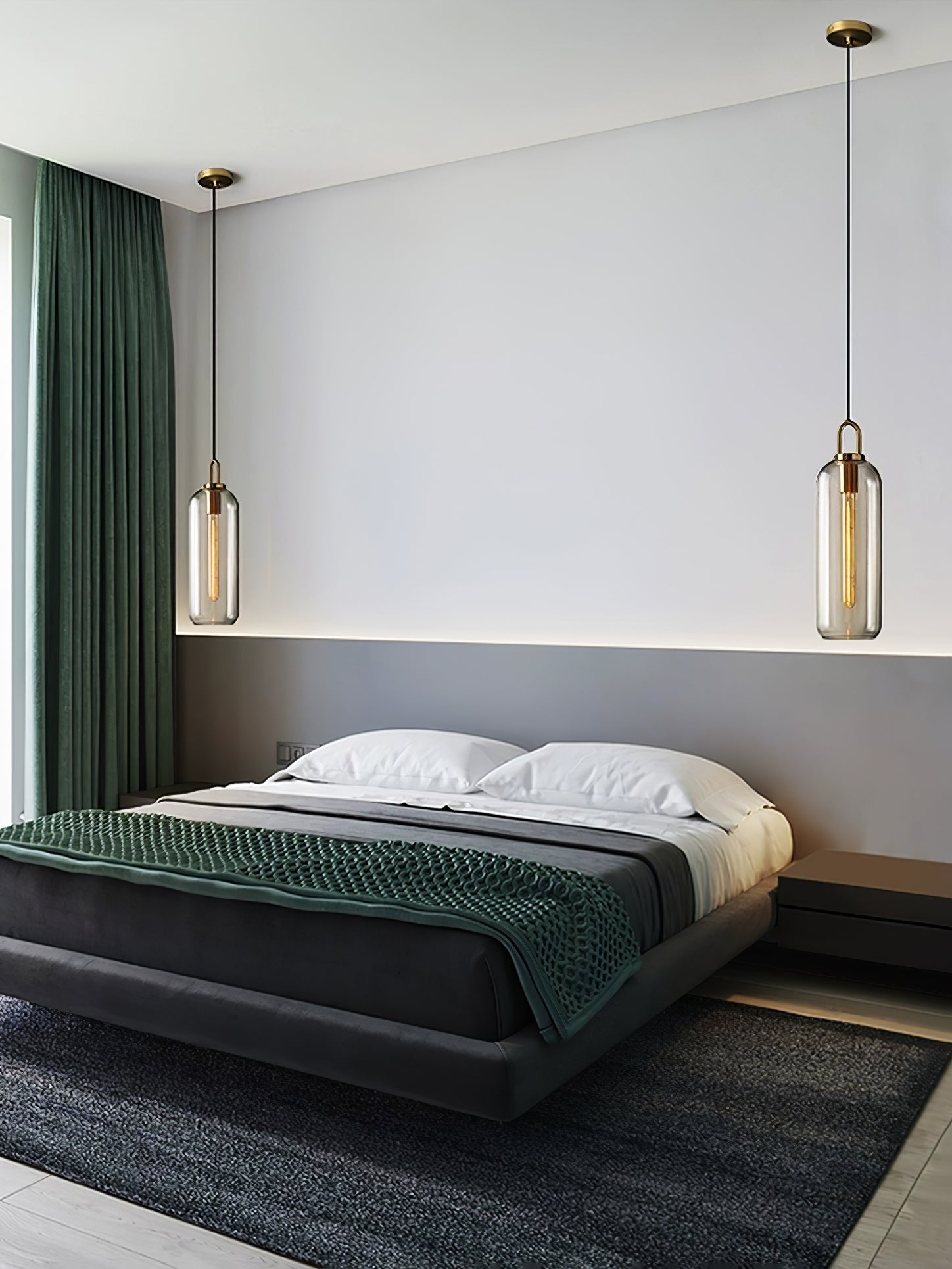 Glazen Hanglamp met Koperen Afwerking – Capsule & Sphere Vormen | Sansoti