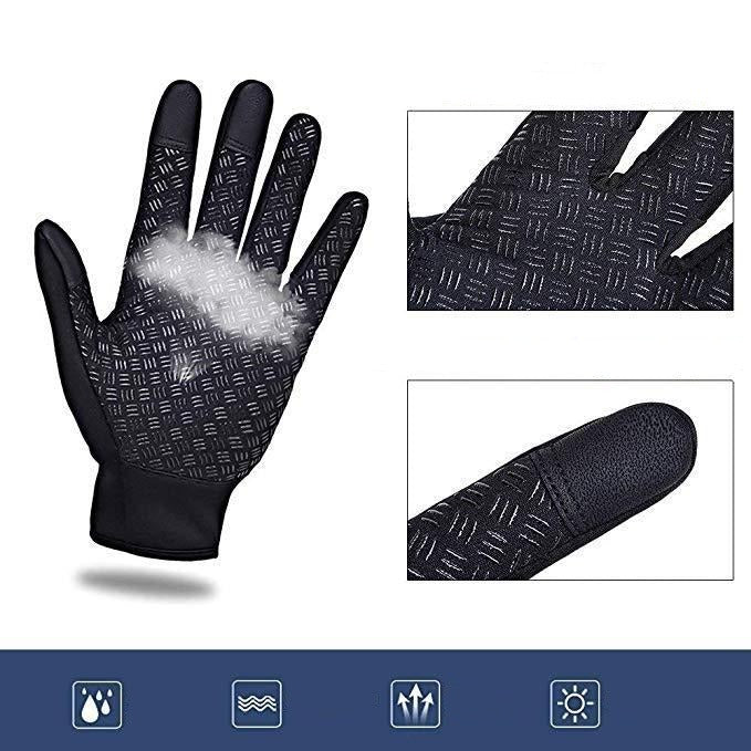 Waterbestendige en Winddichte Handschoenen – Zachte Fleece Voering Thermo Touchscreen Compatibel – Unisex Winter Handschoenen Outdoor Sport Fietsen Wandelen | Sansoti