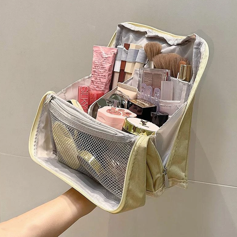 Georganiseerde Reiscosmeticatas – Compacte Make-up Organizer voor Onderweg | Sansoti