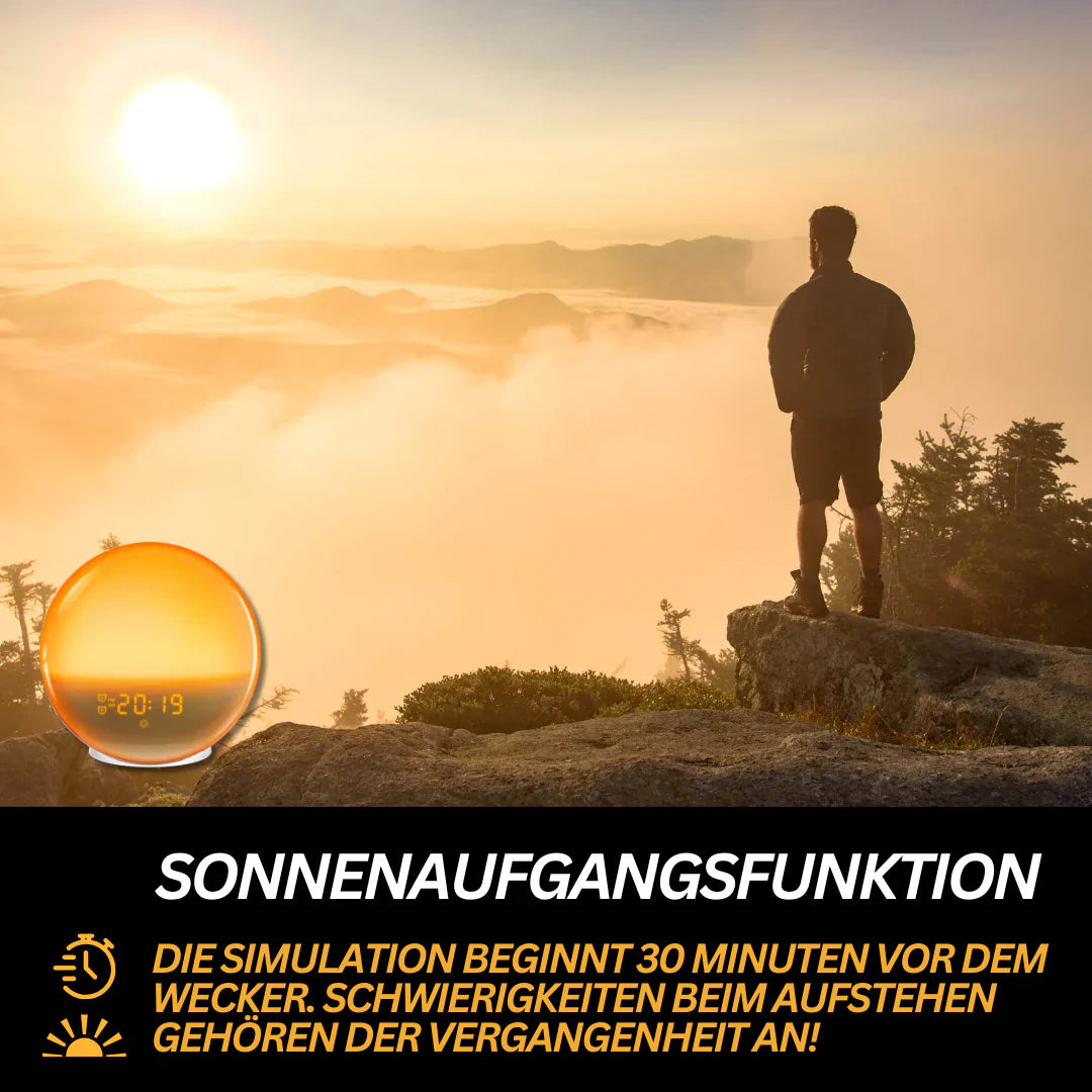 Lichtwecker mit Naturgeräuschen & Sonnenaufgang – Sanft aufwachen mit Licht und Ton | Restfield