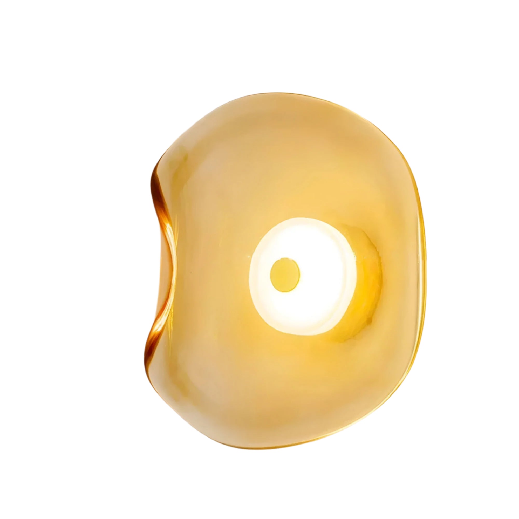 Wandlamp Gebogen Glas LED Sculpturaal Nordisch Goud Zwart 25cm Woonkamer Slaapkamer | Sansoti
