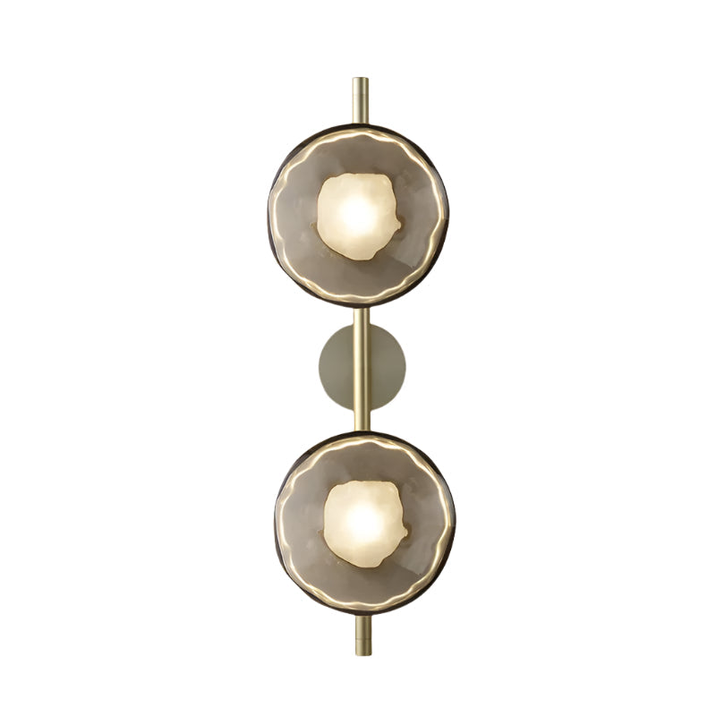Wandlamp Glas Rond Scandinavisch LED 5W Zwart Goud 20cm Design | Sansoti