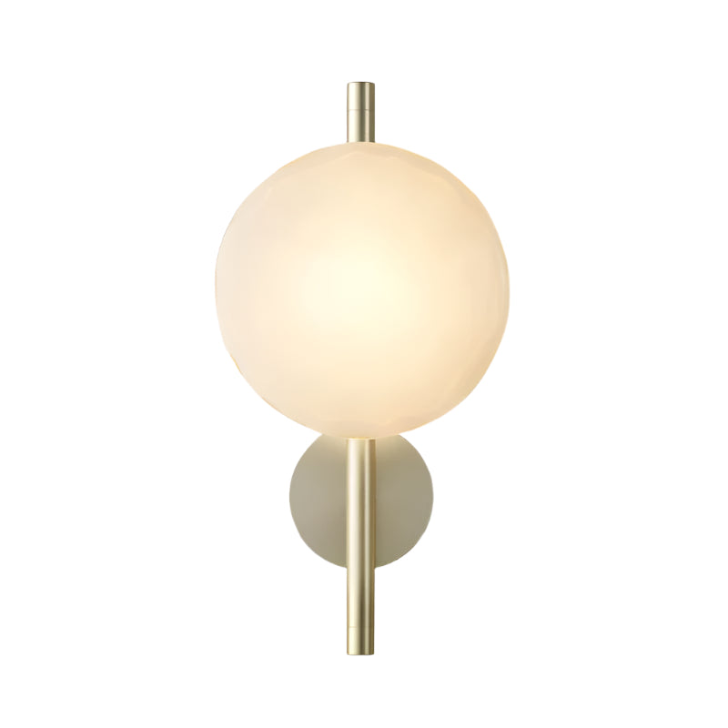 Wandlamp Glas Rond Scandinavisch LED 5W Zwart Goud 20cm Design | Sansoti