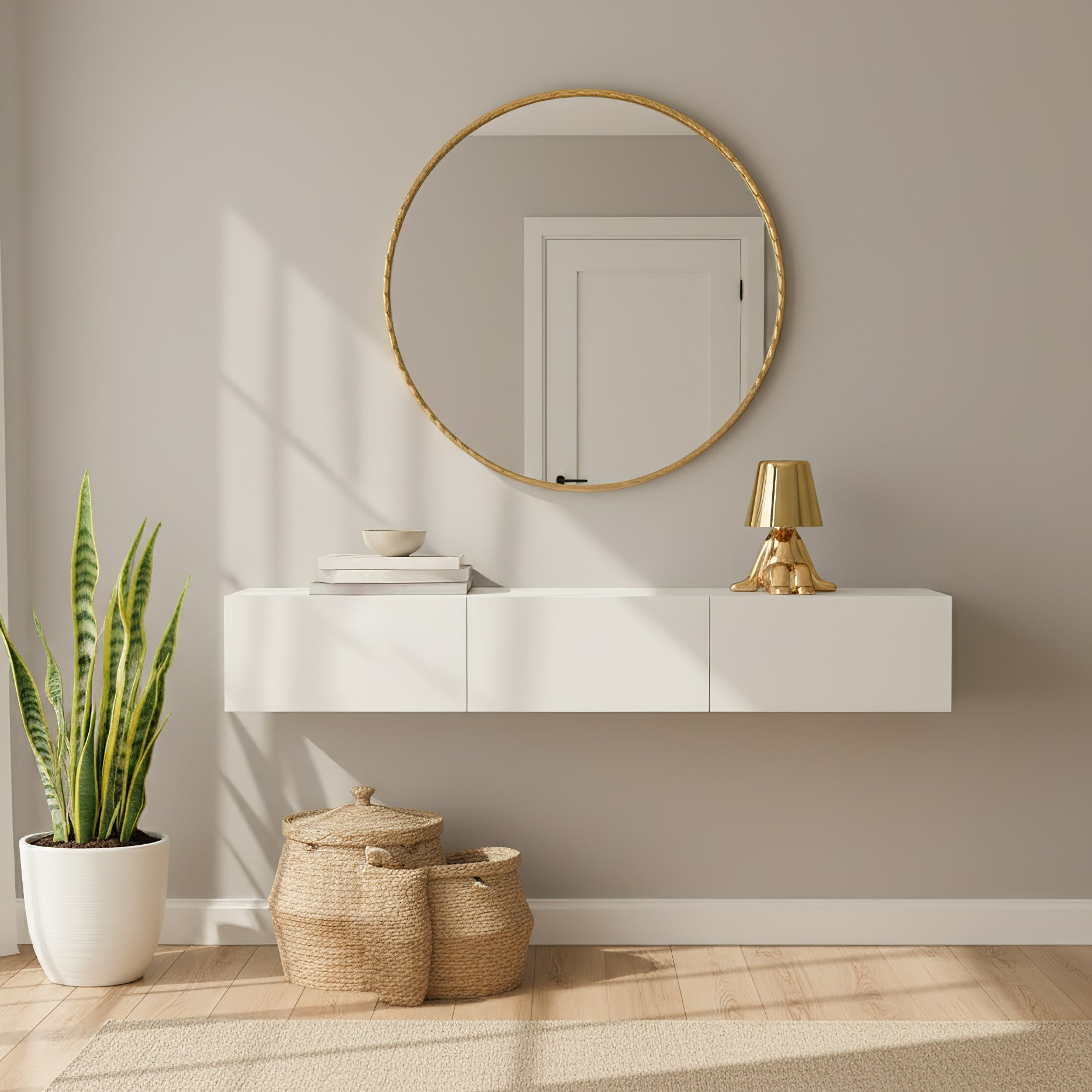 Moderne Tafellamp met Sculptuur – Goudkleurige Broers met Ingebouwde Accu en LED – Artistieke Verlichting voor Woonkamer, Slaapkamer & Bureau | Sansoti