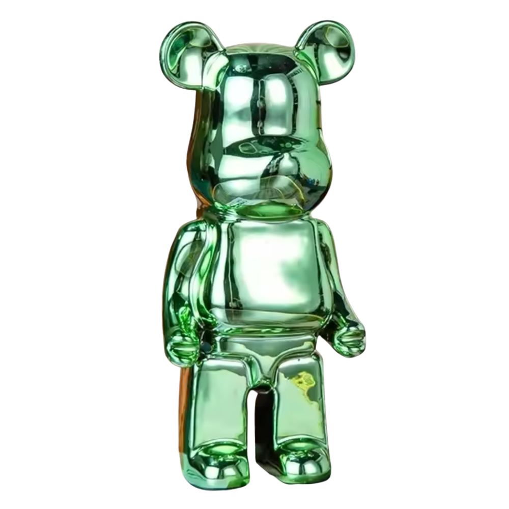 Bärenskulptur aus Kunstharz, 28 cm, modernes abstraktes Wohnaccessoire, dekoratives Objekt für Wohnzimmer und Interieur | Sansoti