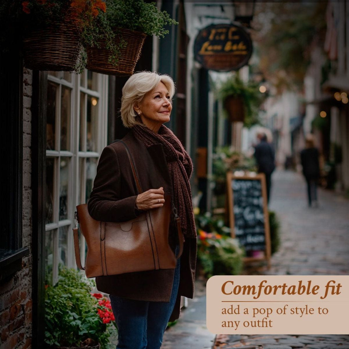 Vintage Leren Schoudertas Dames met Verstelbare Riem Echt Leder Handtas Klassiek Retro Design Elegante Dagtas | Sansoti