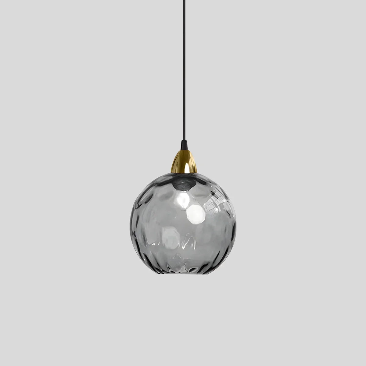 Hanglamp Glas E26 20 cm Grijs Eettafel Woonkamer Slaapkamer Rookglas Bollamp Pendellamp Sfeerverlichting | Sansoti