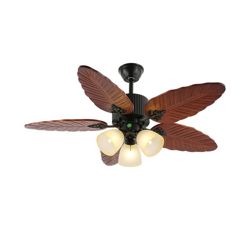 Plafondventilator met Houten Bladen en Verlichting – Modern Design met 6 Snelheden | Sansoti