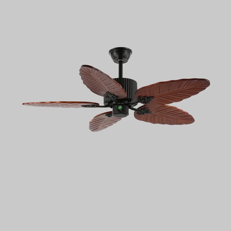 Tropische Plafondventilator met Verlichting en Afstandsbediening – Natuurlijk Design met Glazen Kap | Sansoti